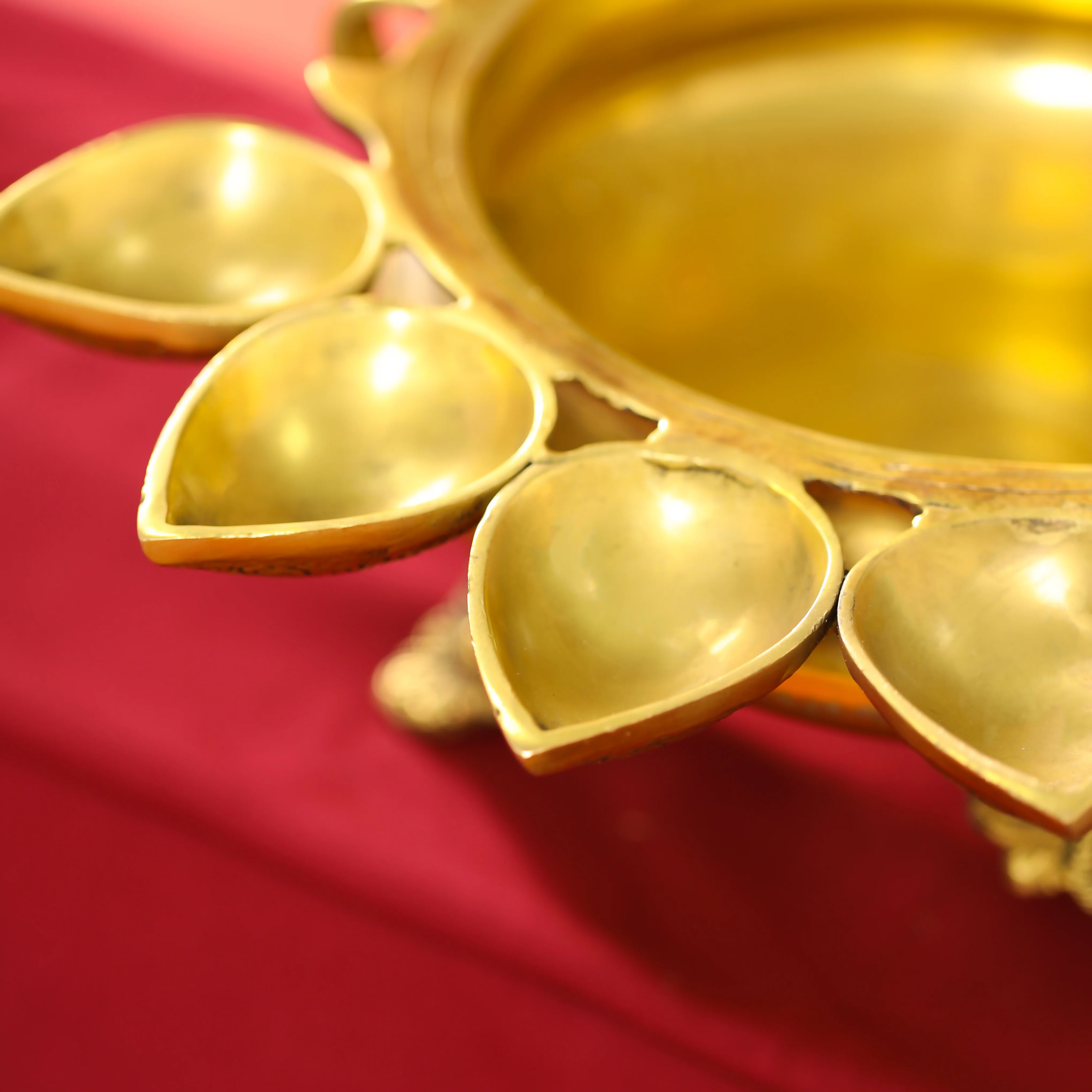 Brass Handcarved Urli Bowl (12 Inch) - Image 5