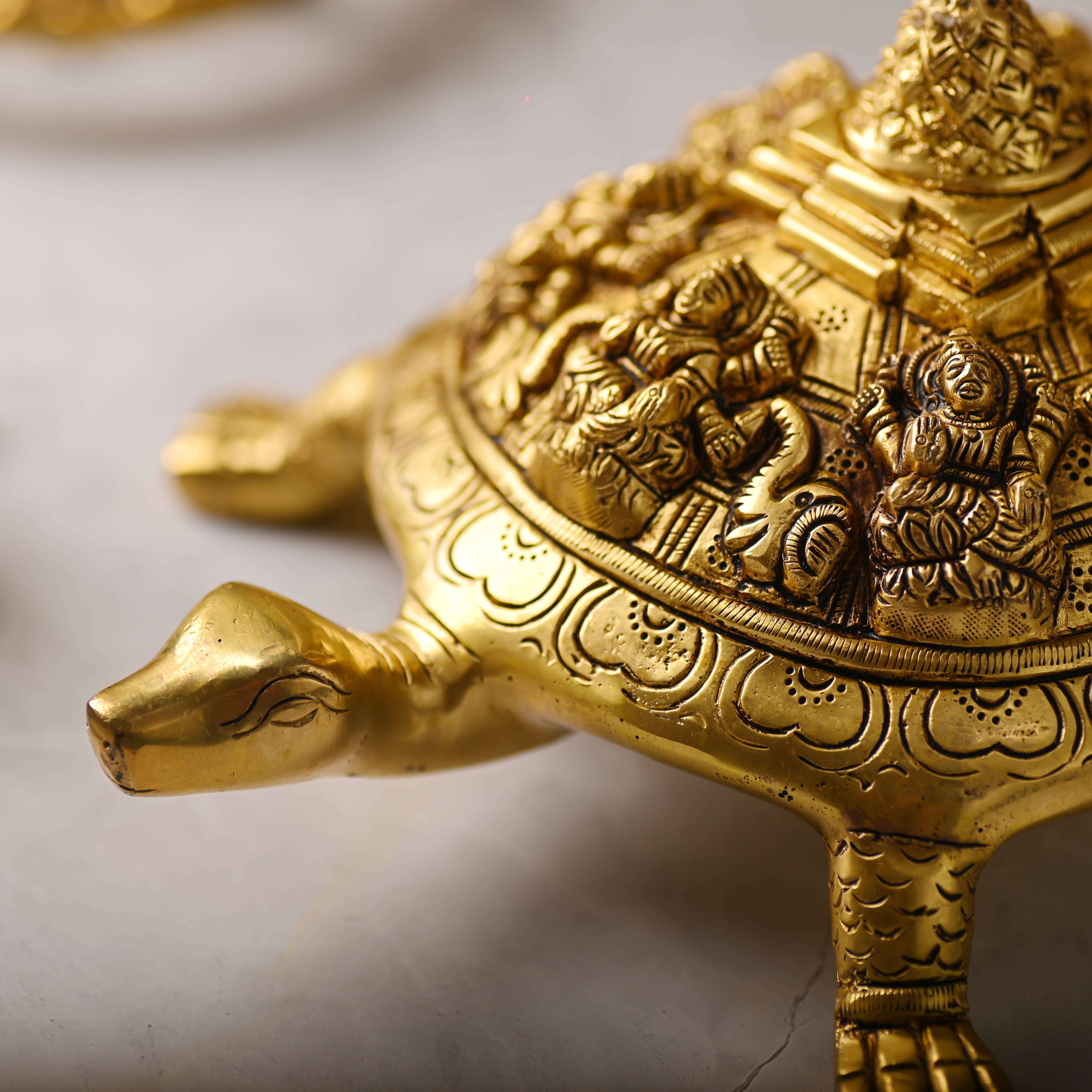Brass Handcrafted Ashtalakshmi Shree Yantra Tortoise (4.5 Inch) - Image 5
