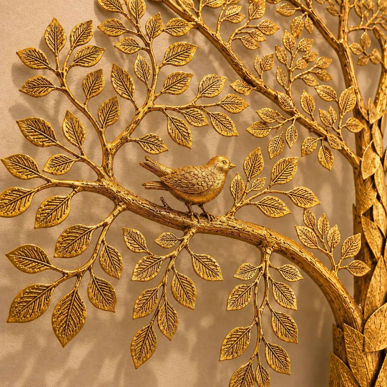 Brass Handcrafted Kalpvriksha Wall Hanging (50 Inch) - Image 3