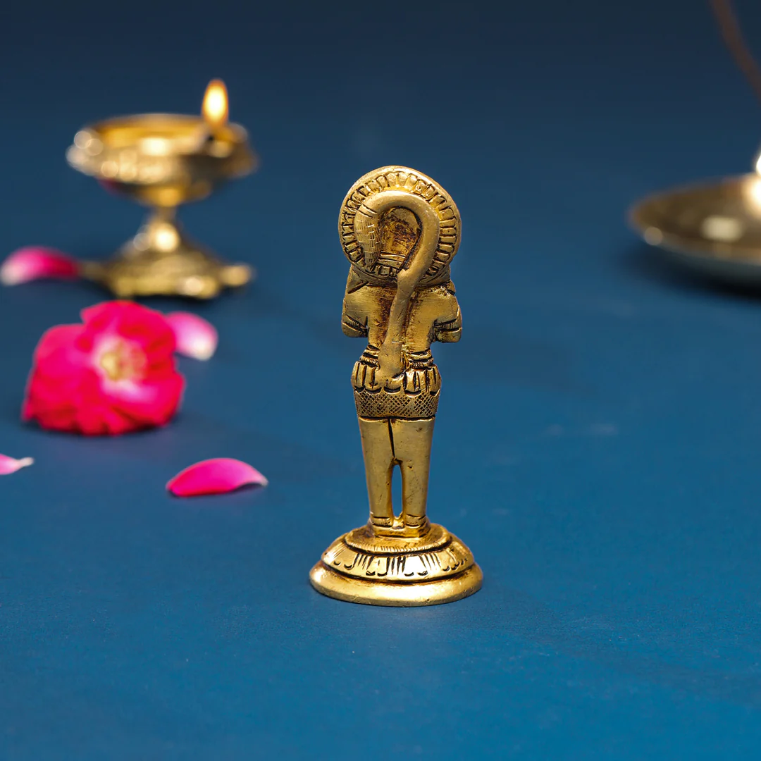 Brass Hanuman Standing Idol (4.2 Inch) - Image 3