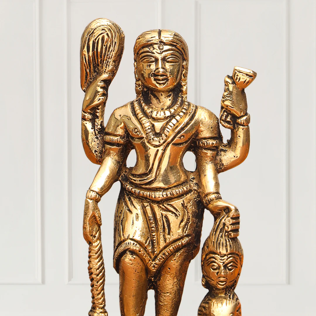 Brass Kal Bhairav Idol (5 Inch) - Image 2