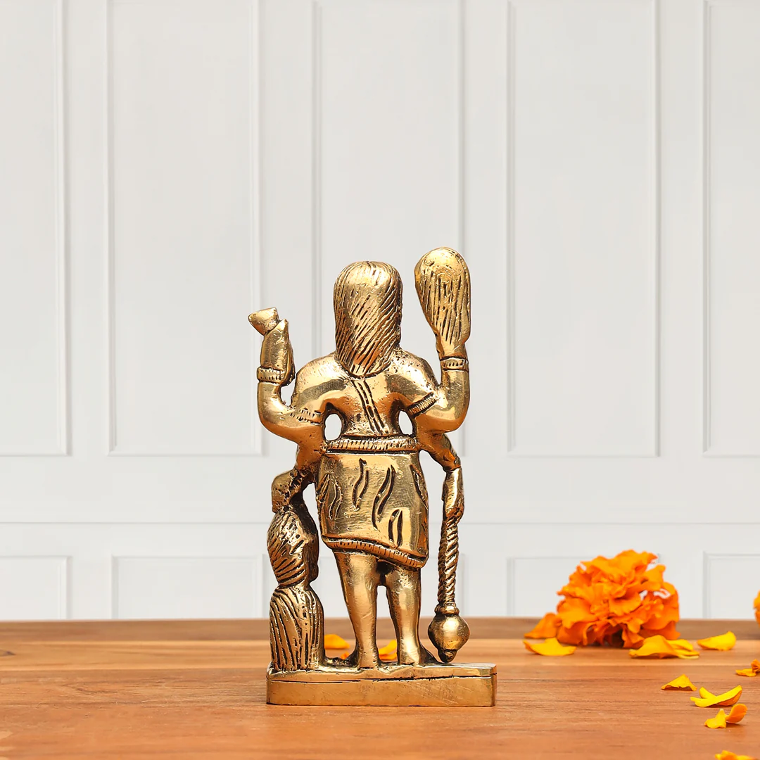 Brass Kal Bhairav Idol (5 Inch) - Image 5