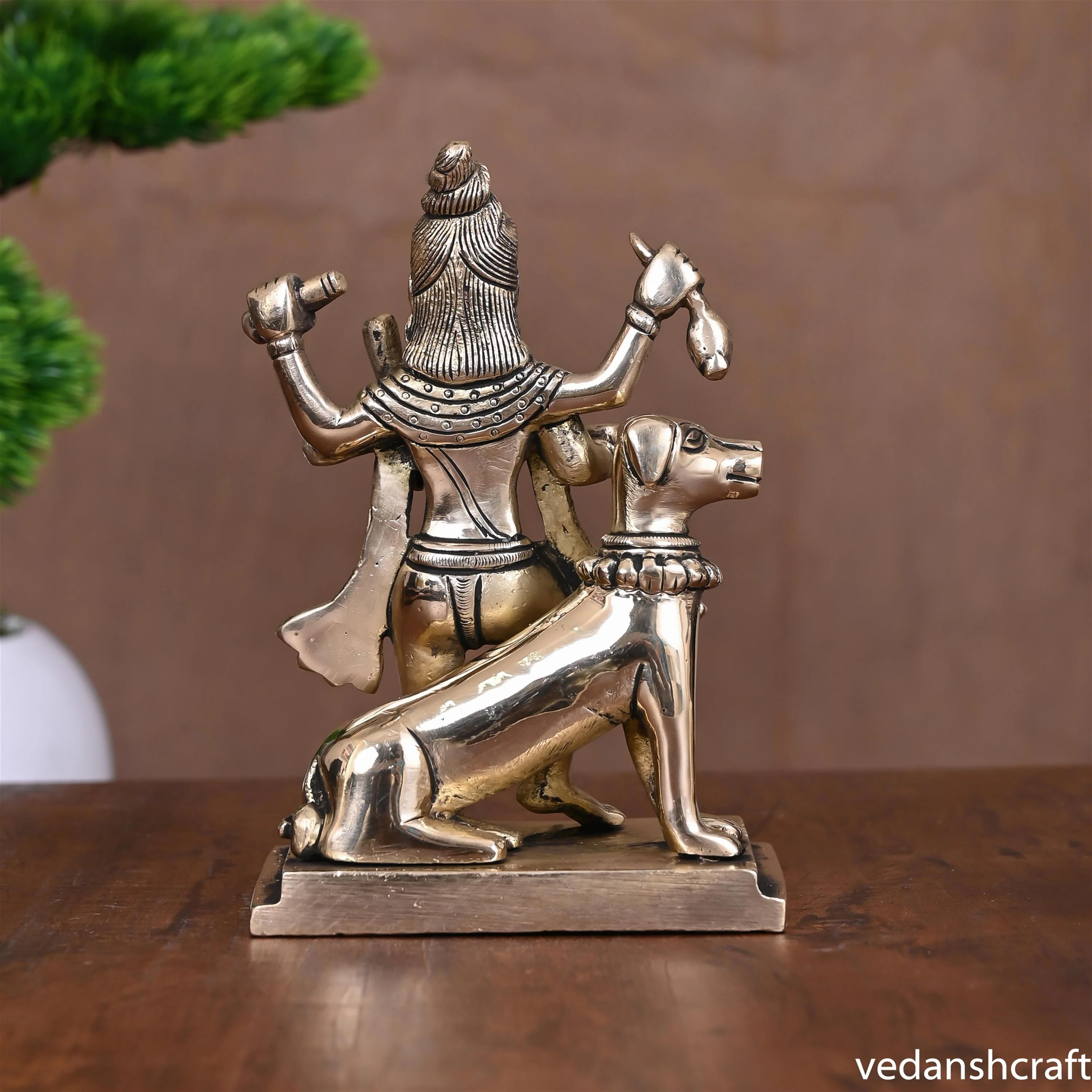 Brass Kal Bhairav Idol (6.2 Inch) - Image 3
