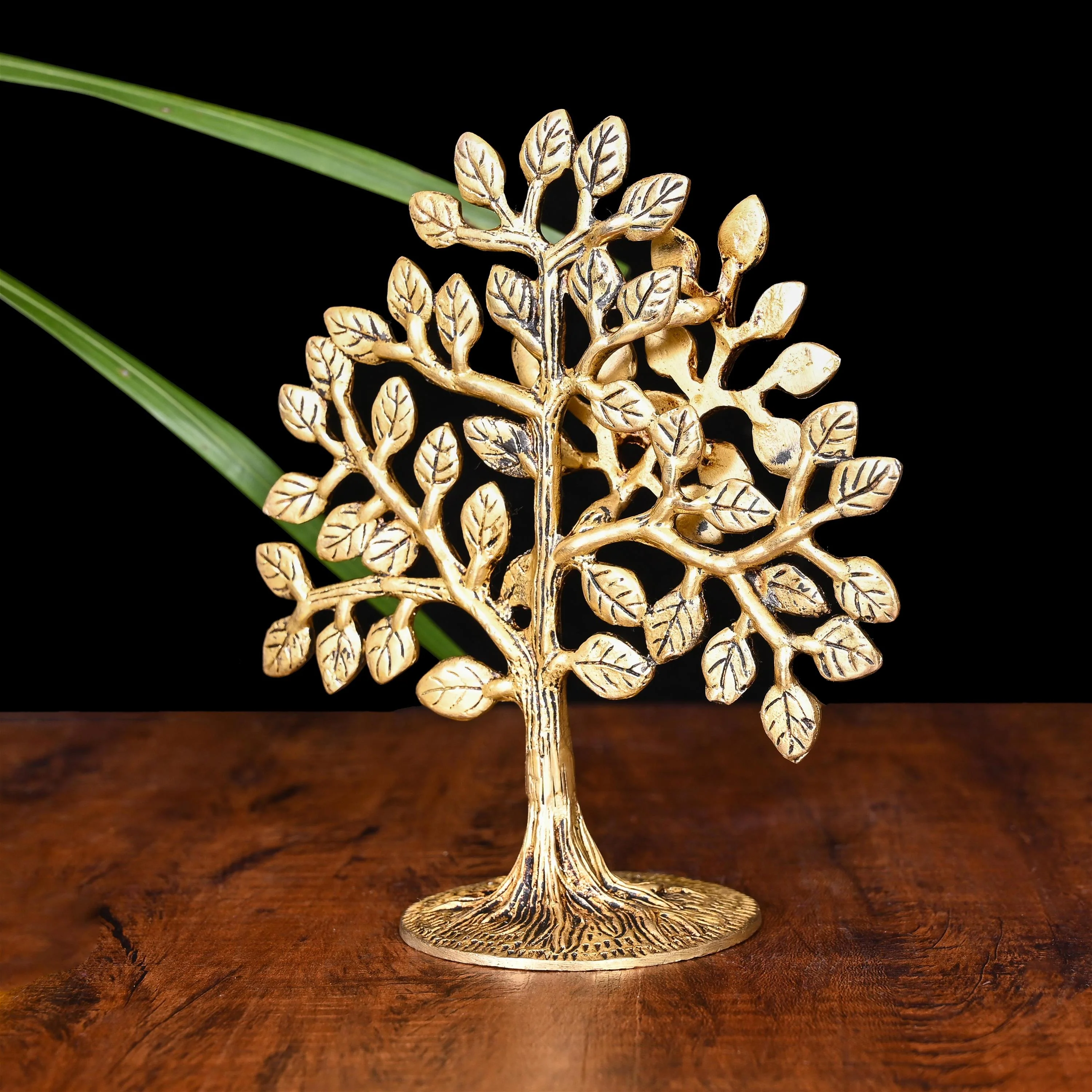 Brass Kalpvriksha Table Decor (6 Inch) - Image 3