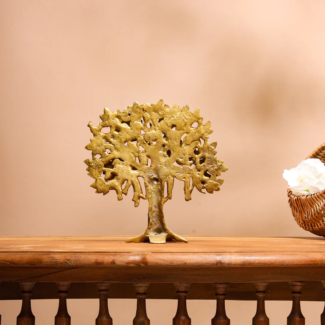 Brass Kalpvriksha Table Decor (7.5 Inch) - Image 3