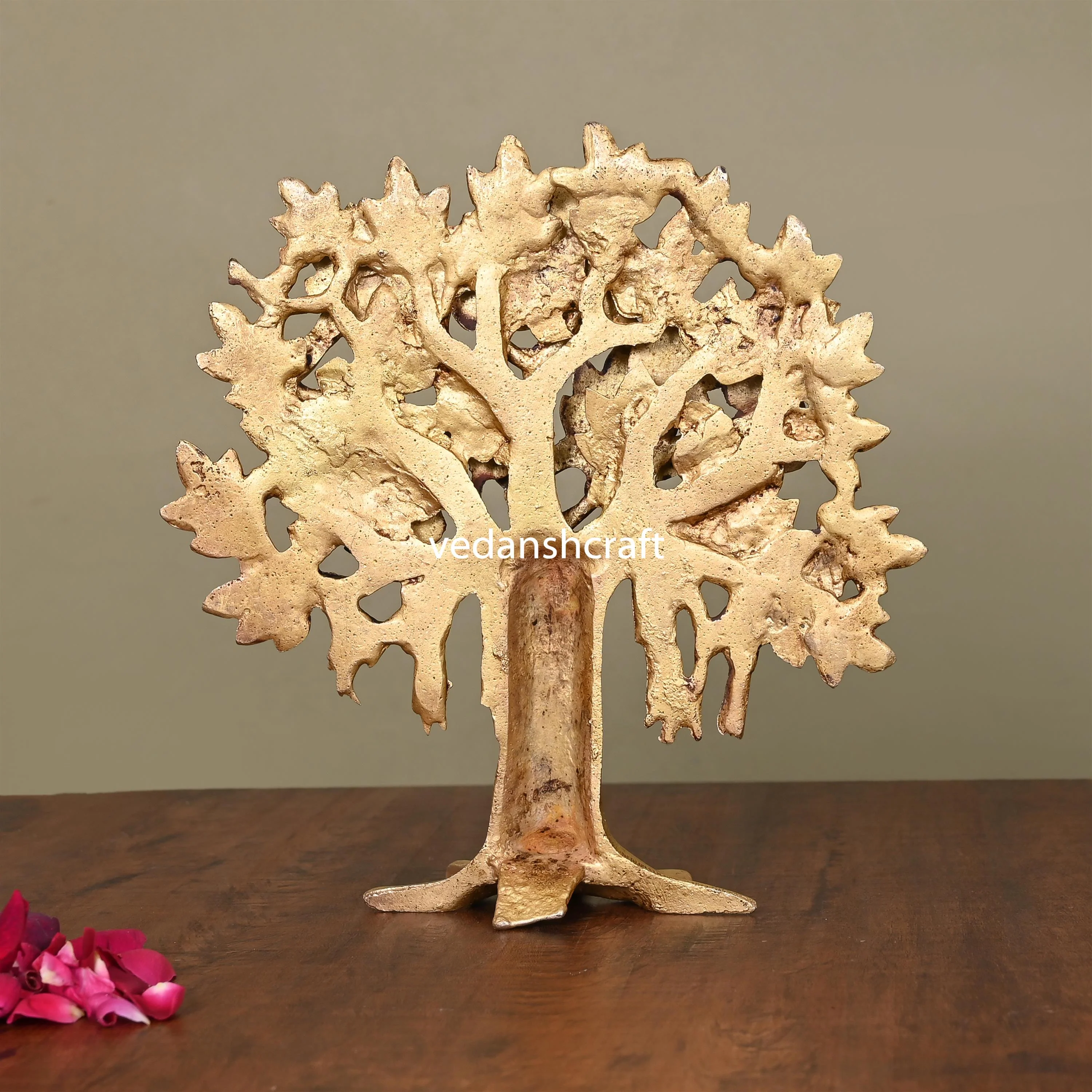Brass Kalpvriksha Table Decor (8.8 Inch) - Image 3