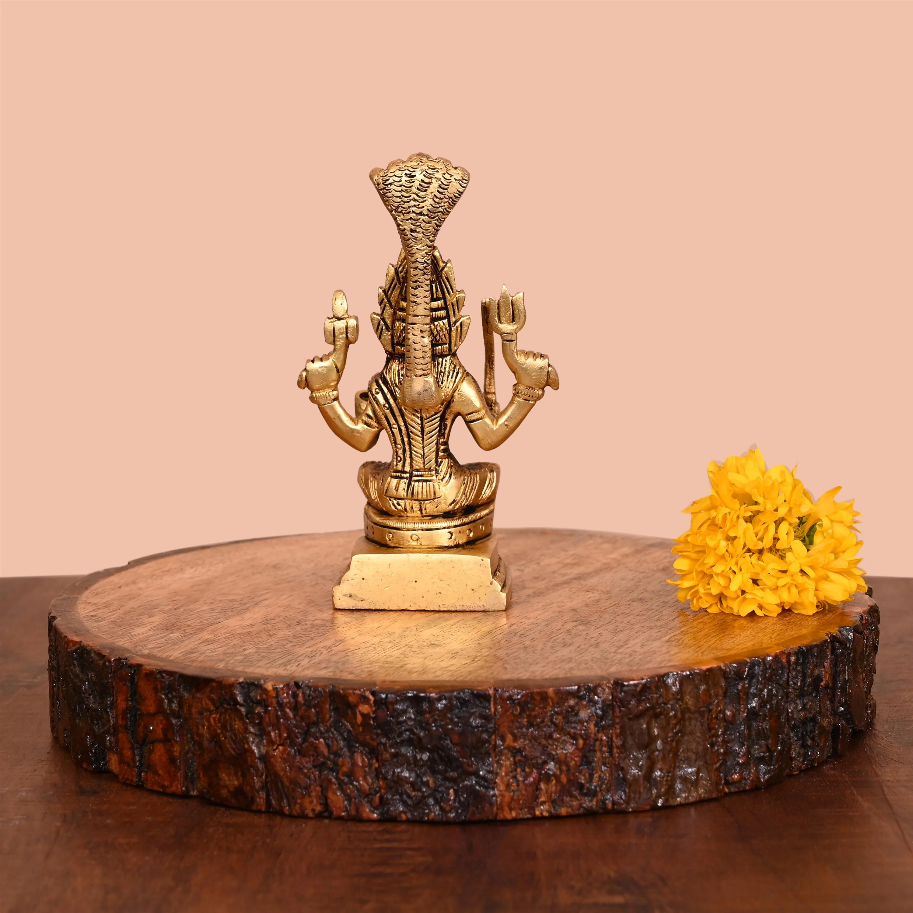Brass Sitting Karumari Amman Idol (5.5 Inch) - Image 3