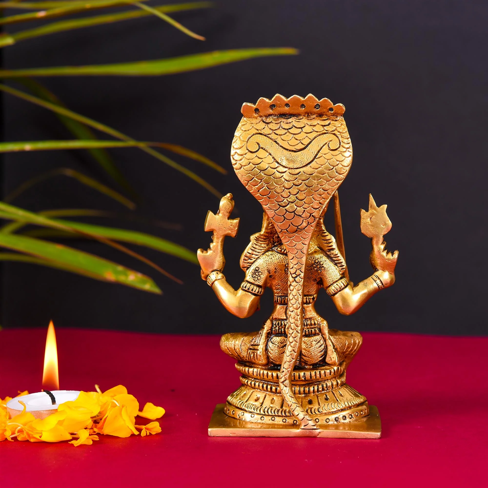 Brass Sitting Karumari Amman Superfine Idol (6 Inch) - Image 3