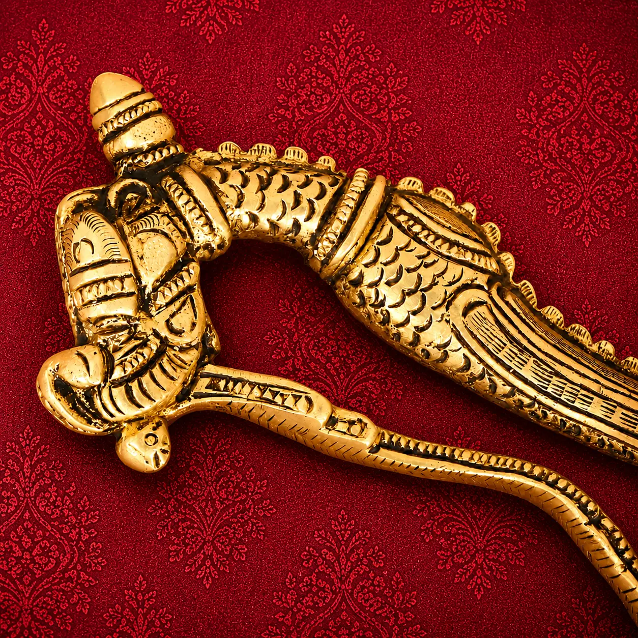 Brass Katar For Ceremonial And Decoration (9.5 Inch) - Image 3