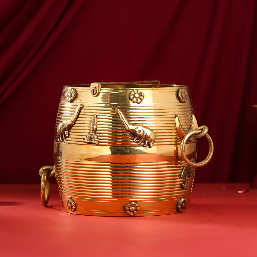 Brass Kerala Rice Vessel (8 Inch) - Image 5