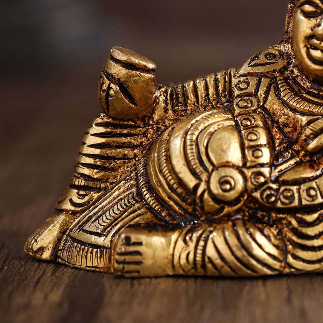 Brass Kuber Maharaj sitting Idol (2.5 Inch) - Image 3