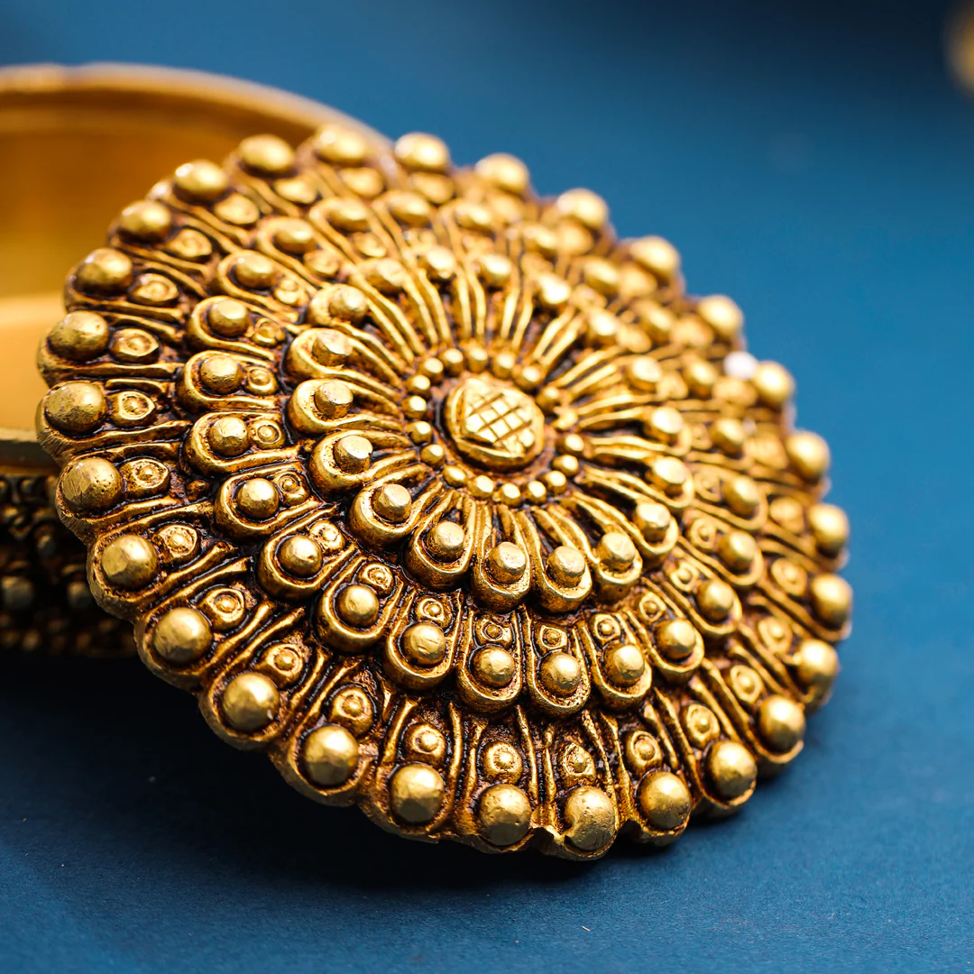 Brass Kumkum Box (2 Inch) - Image 4