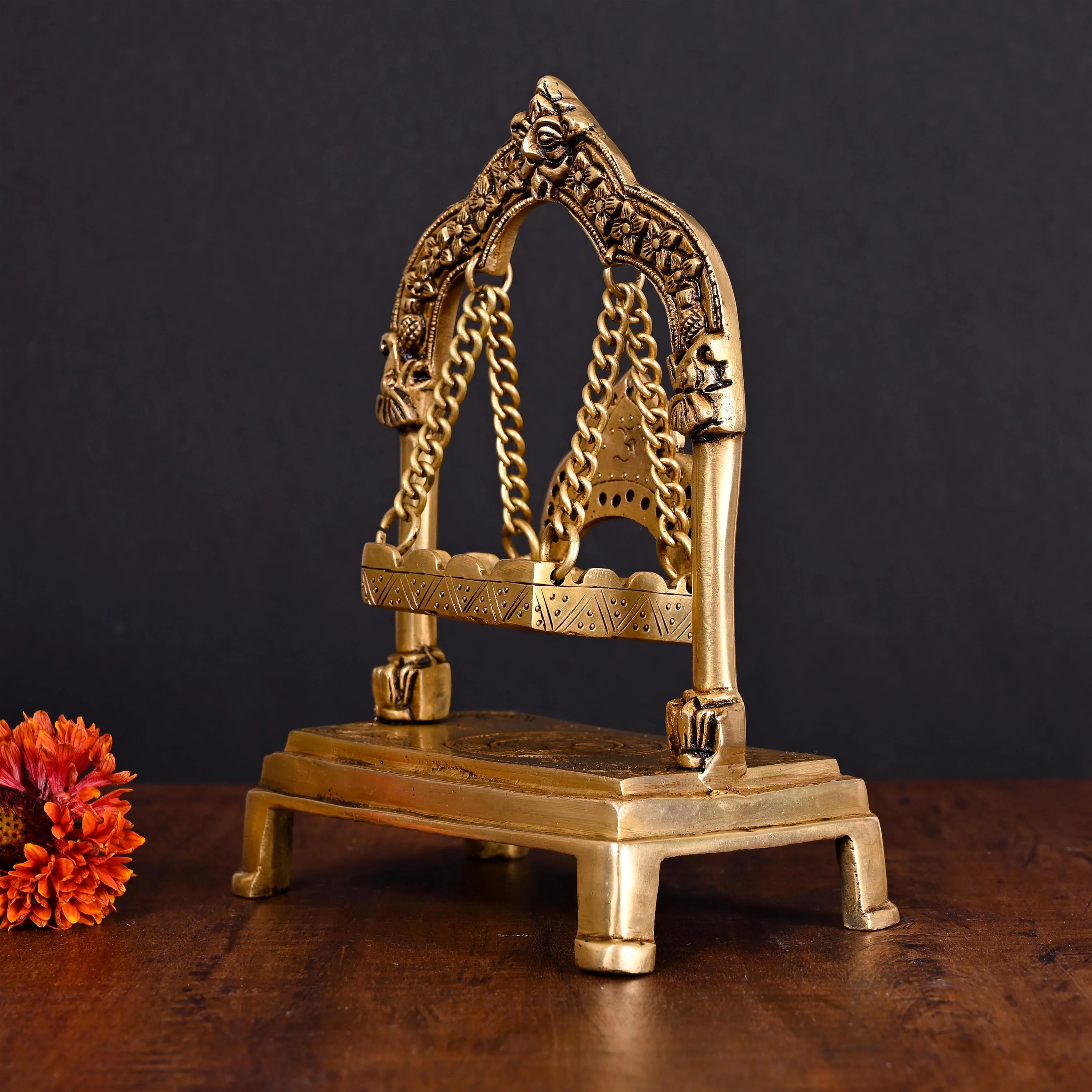 Brass Laddu Gopal Superfine Palna/Swing (8 Inch) - Image 2