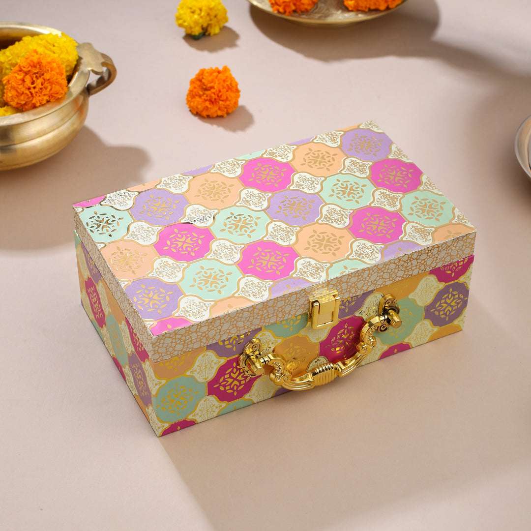 Brass Ladoo Box Gift Hamper (2 Inch) - Image 3