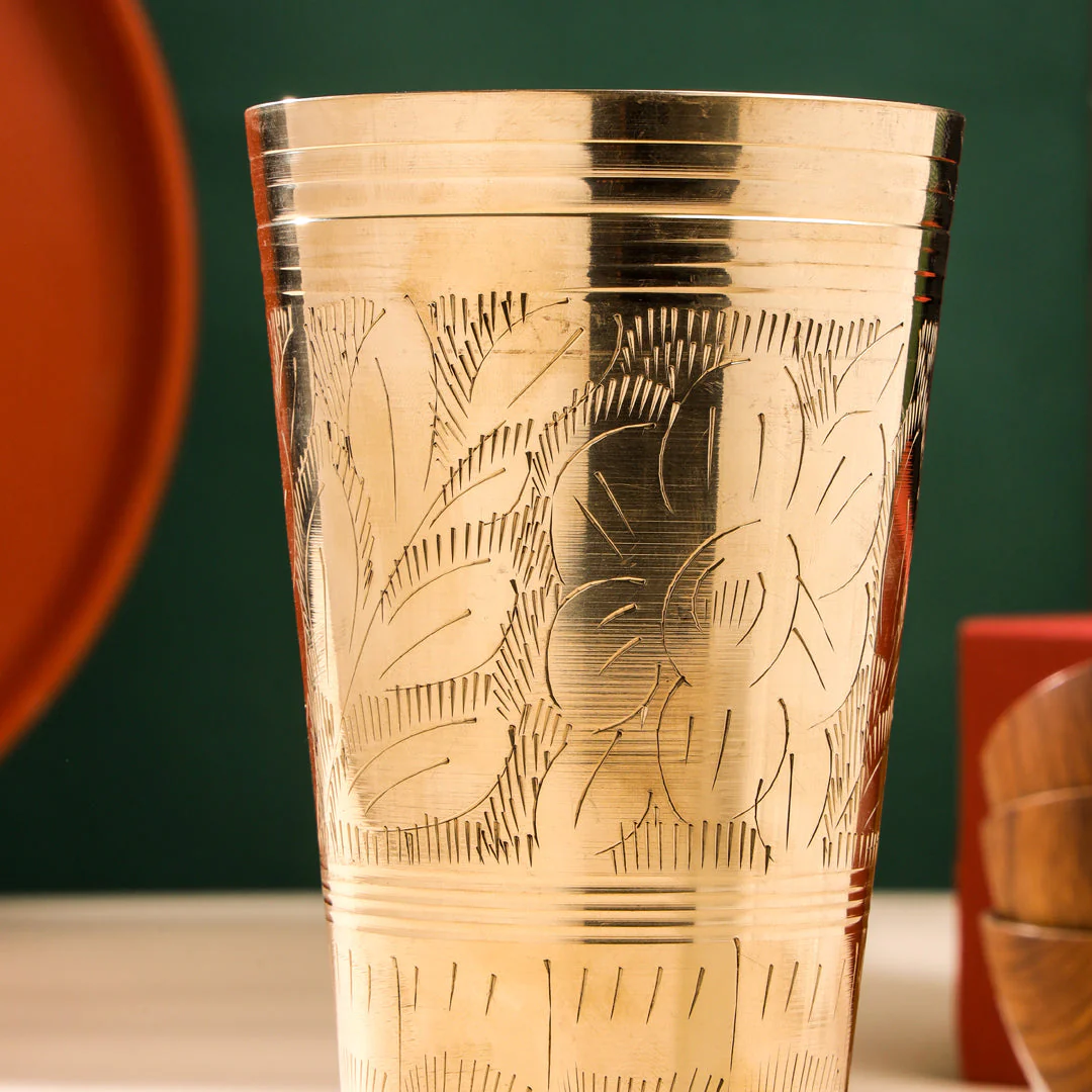 Brass Lassi Glass (6.5 Inch) - Image 3