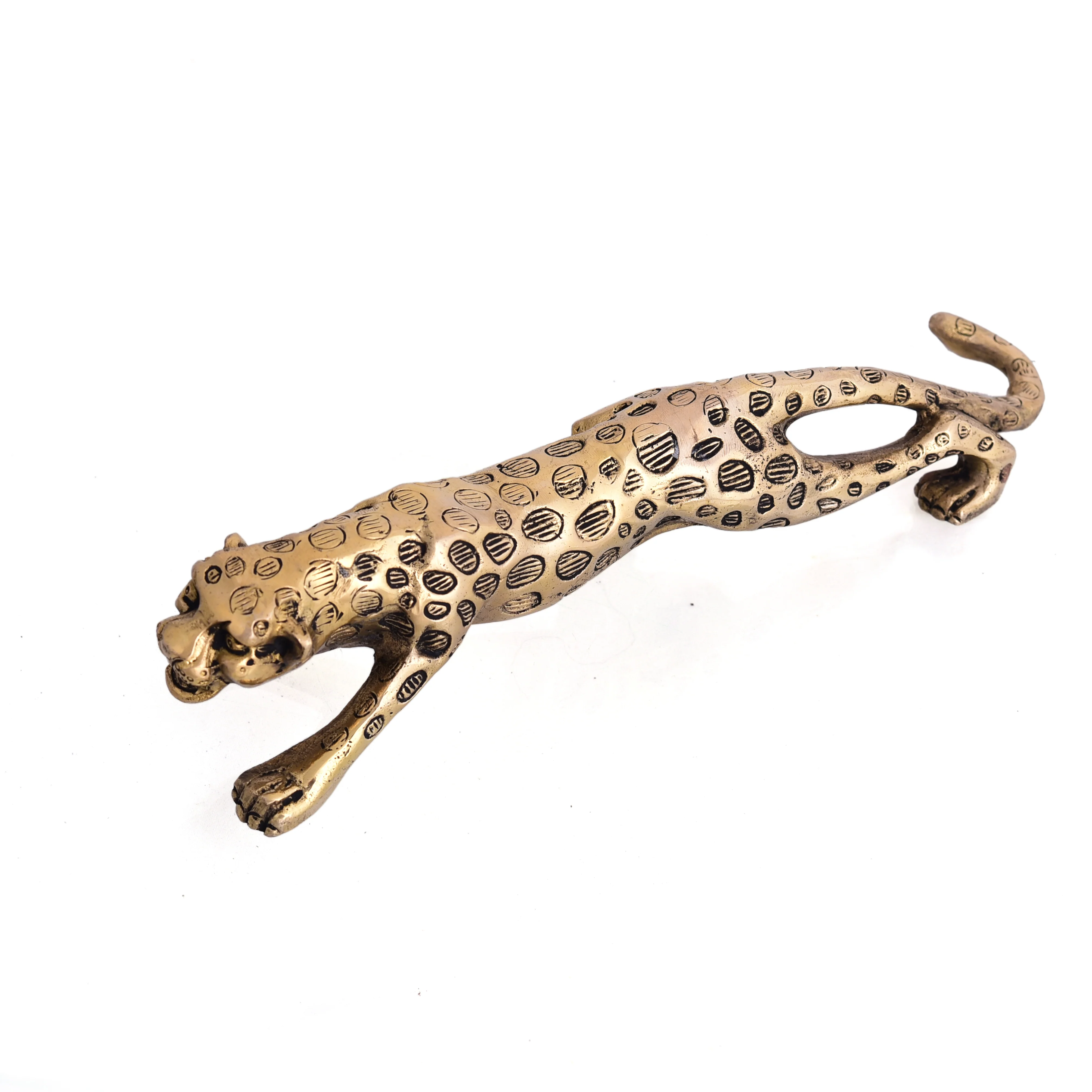 Brass Leaping Leopard Figurine - Image 5