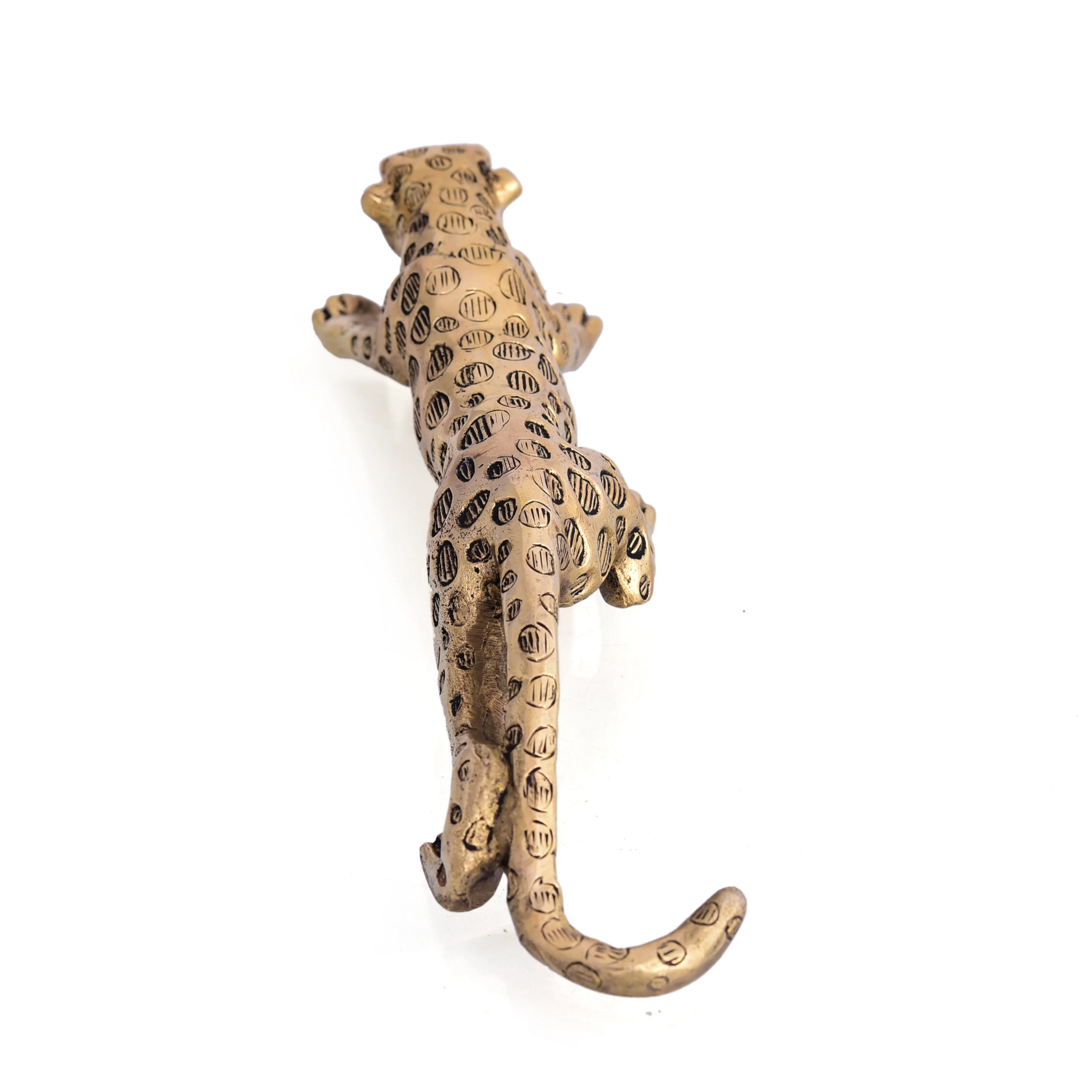 Brass Leaping Leopard Figurine - Image 7