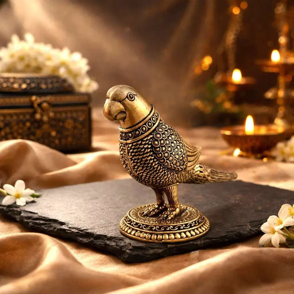 Brass Lightweight Parrot Figurine (2.8 Inch) - Image 4