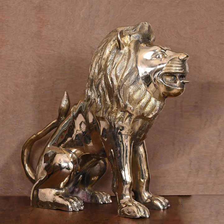 Brass Lion Statue (22 Inch) - Image 3