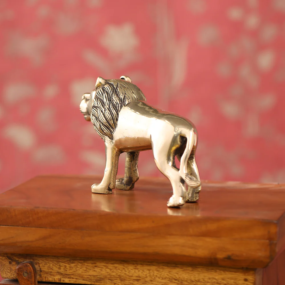 Brass Lion Statue (3.5 Inch) - Image 4