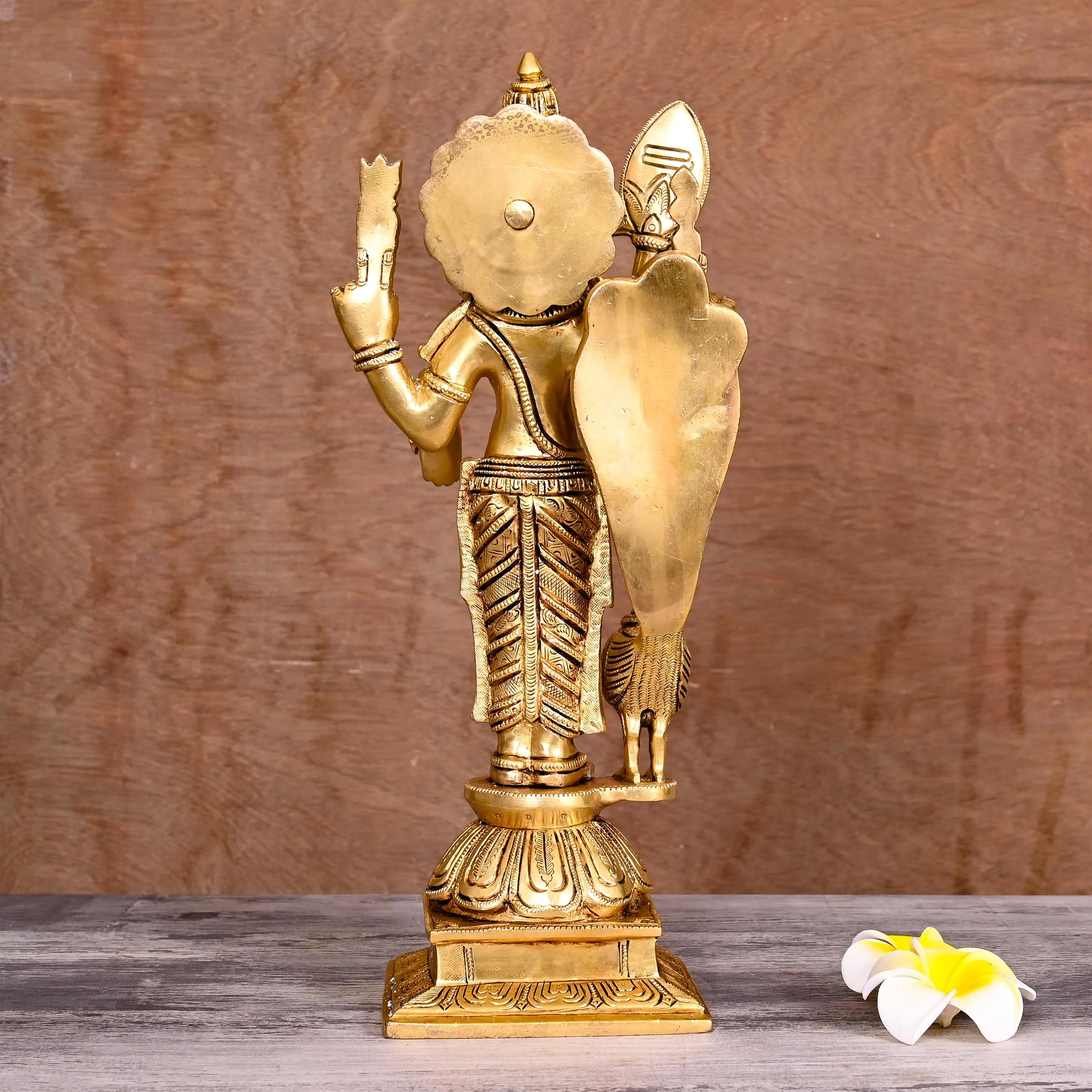 Brass Standing Lord Murugan/Kartikeya Idol (14 Inch) - Image 3