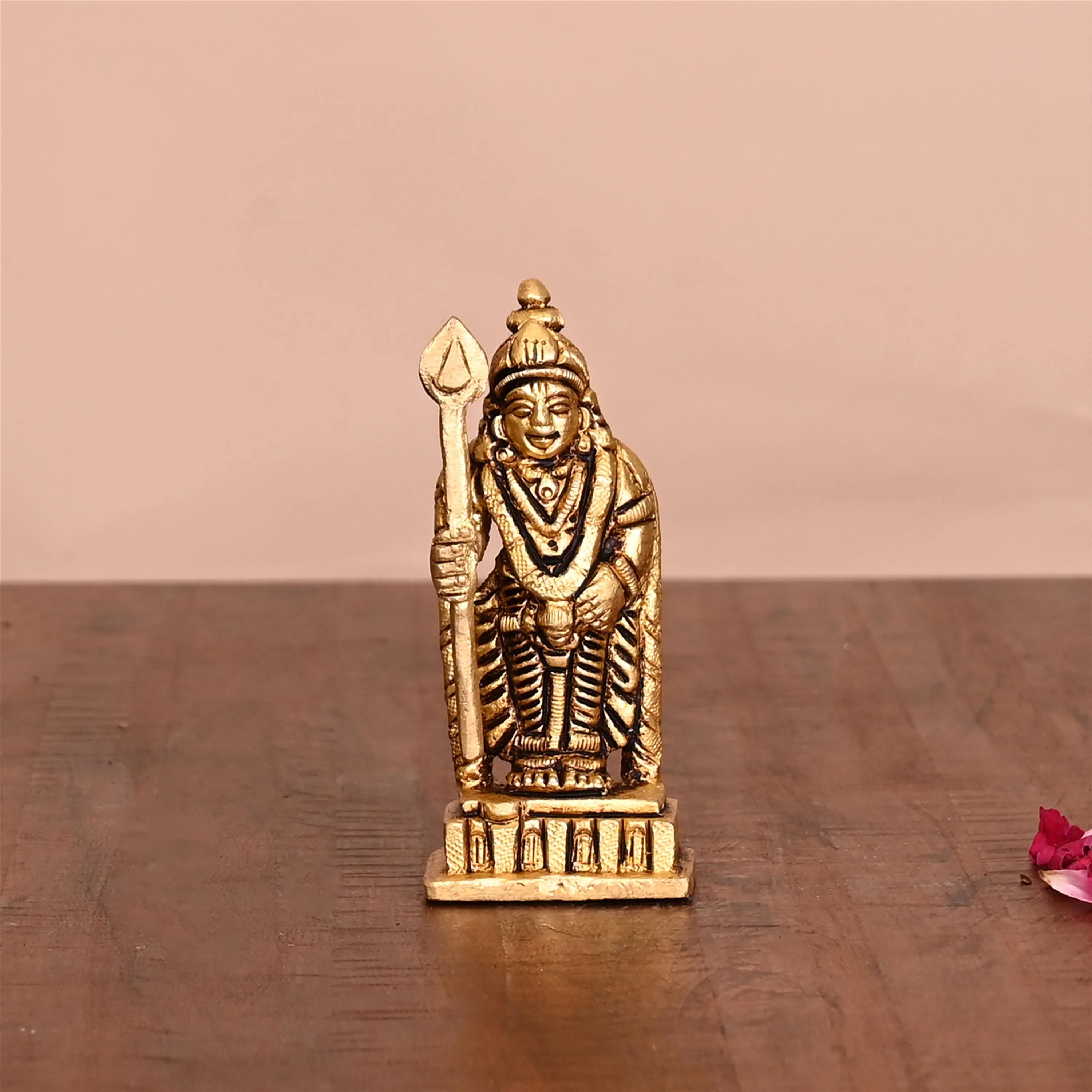 Brass Standing Lord Murugan/Kartikeya Idol (3.2 Inch)