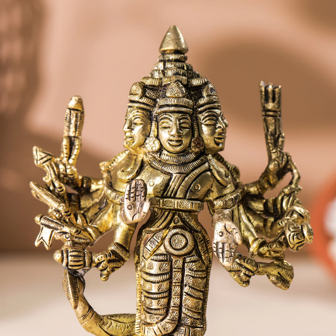 Brass Standing Lord Murugan/Kartikeya Idol (6 Inch) - Image 2