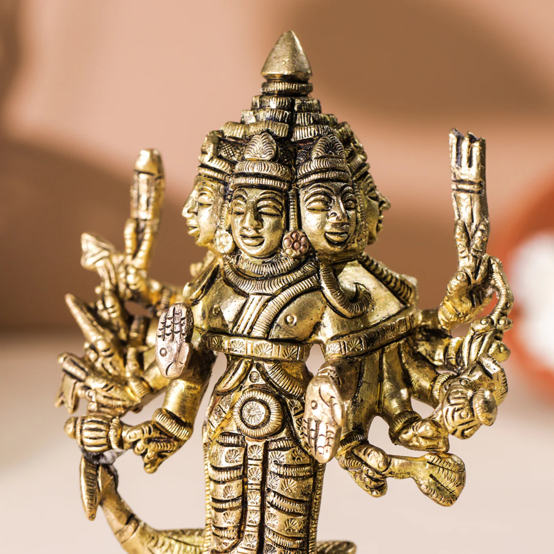 Brass Standing Lord Murugan/Kartikeya Idol (6 Inch) - Image 5
