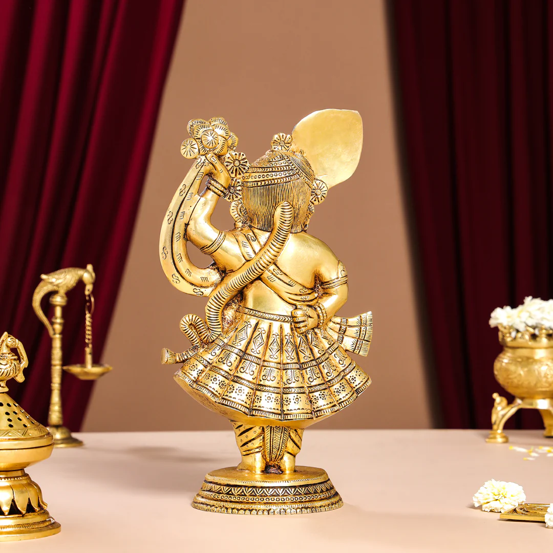 Brass Lord Shrinathji Idol (13 Inch) - Image 4