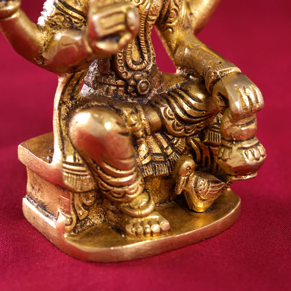 Brass Lord Vishwakarma Idol (4.5 Inch) - Image 3