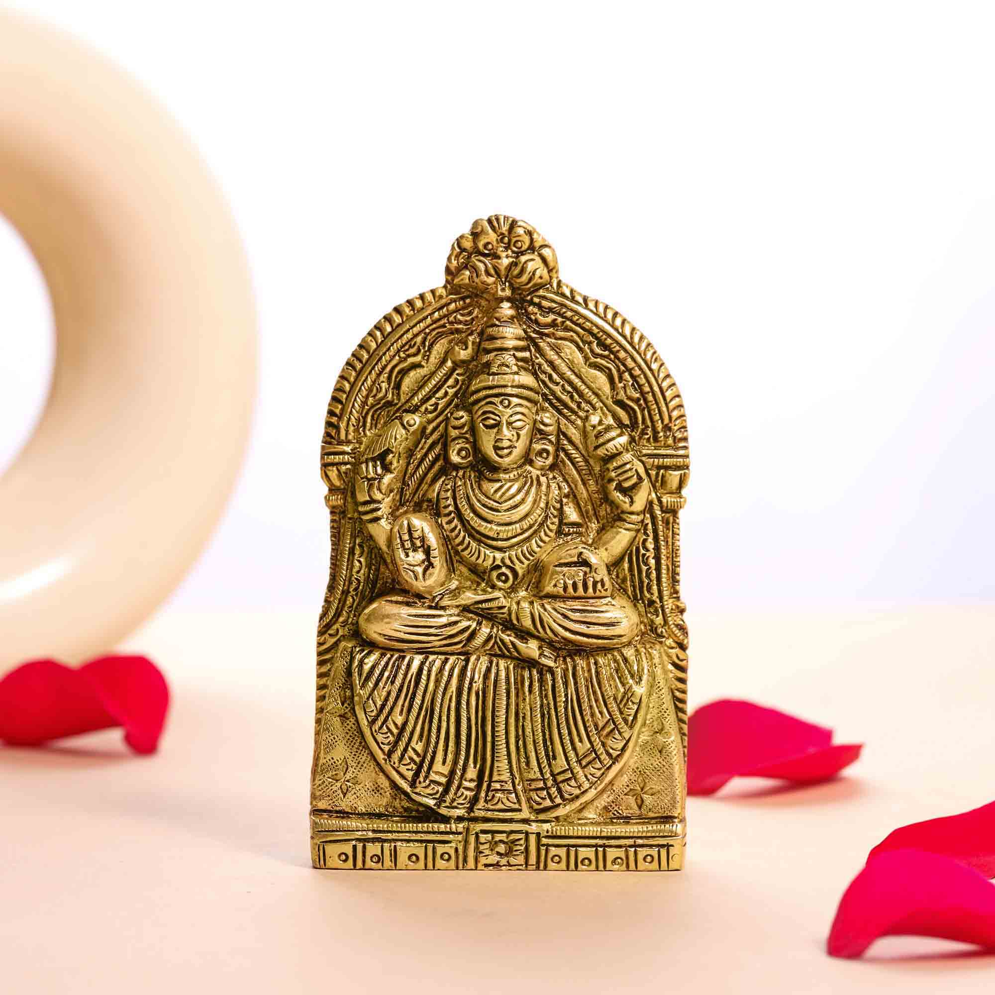 Brass Madurai Meenakshi Devi Idol (4 Inch) - Image 2