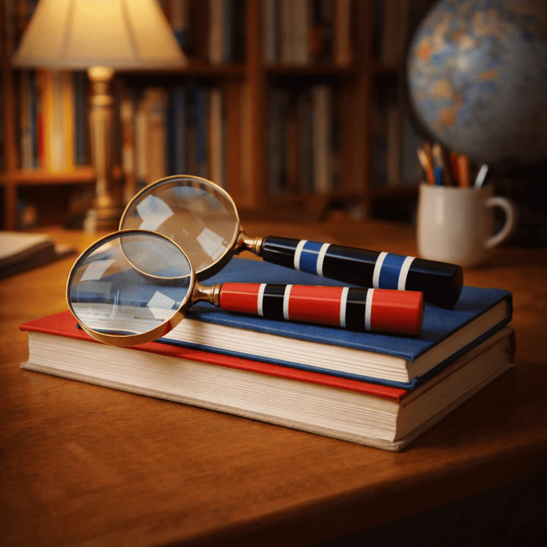 Brass Magnifying Glass With Wooden Handle