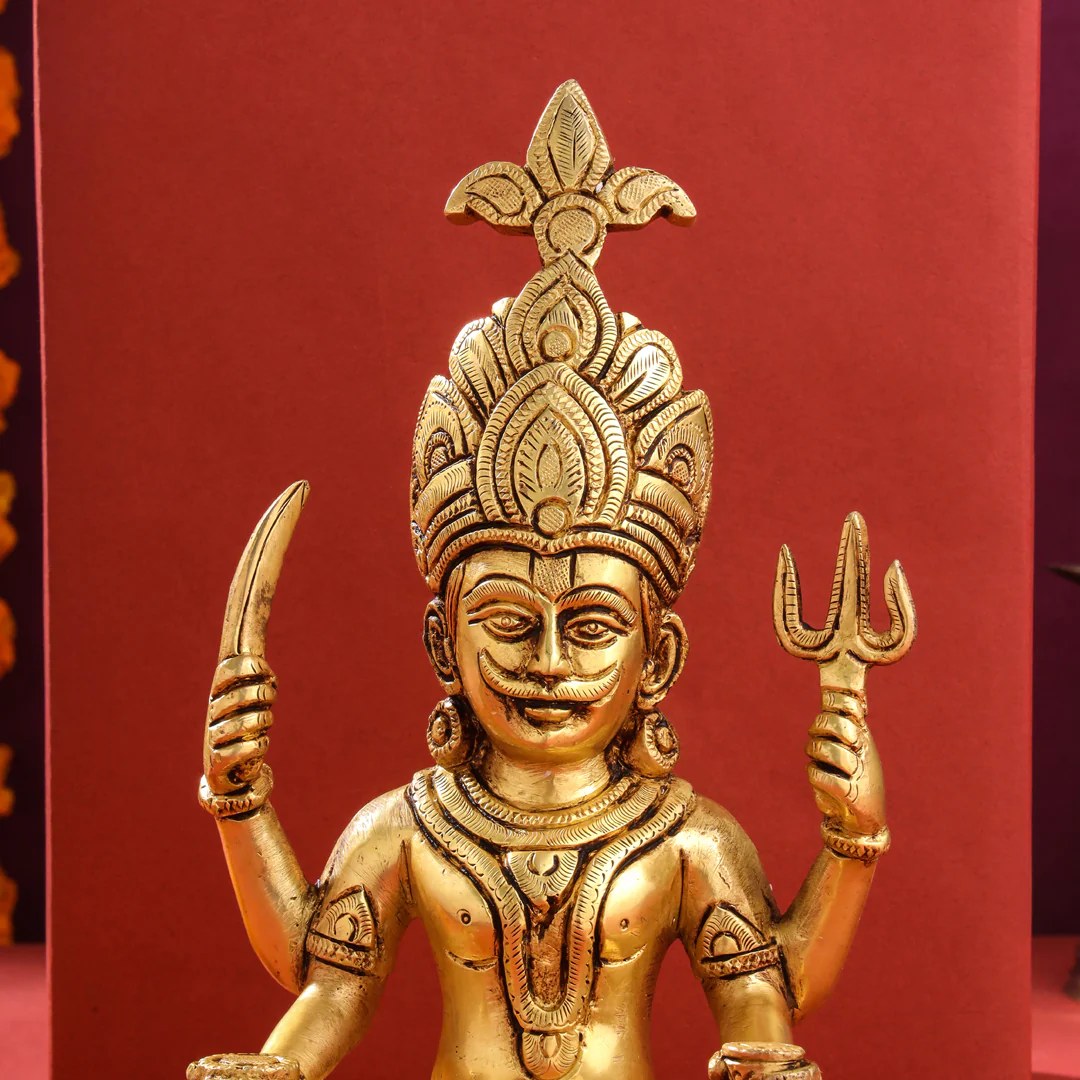 Brass Nakoda Bhairav Idol (9 Inch) - Image 2