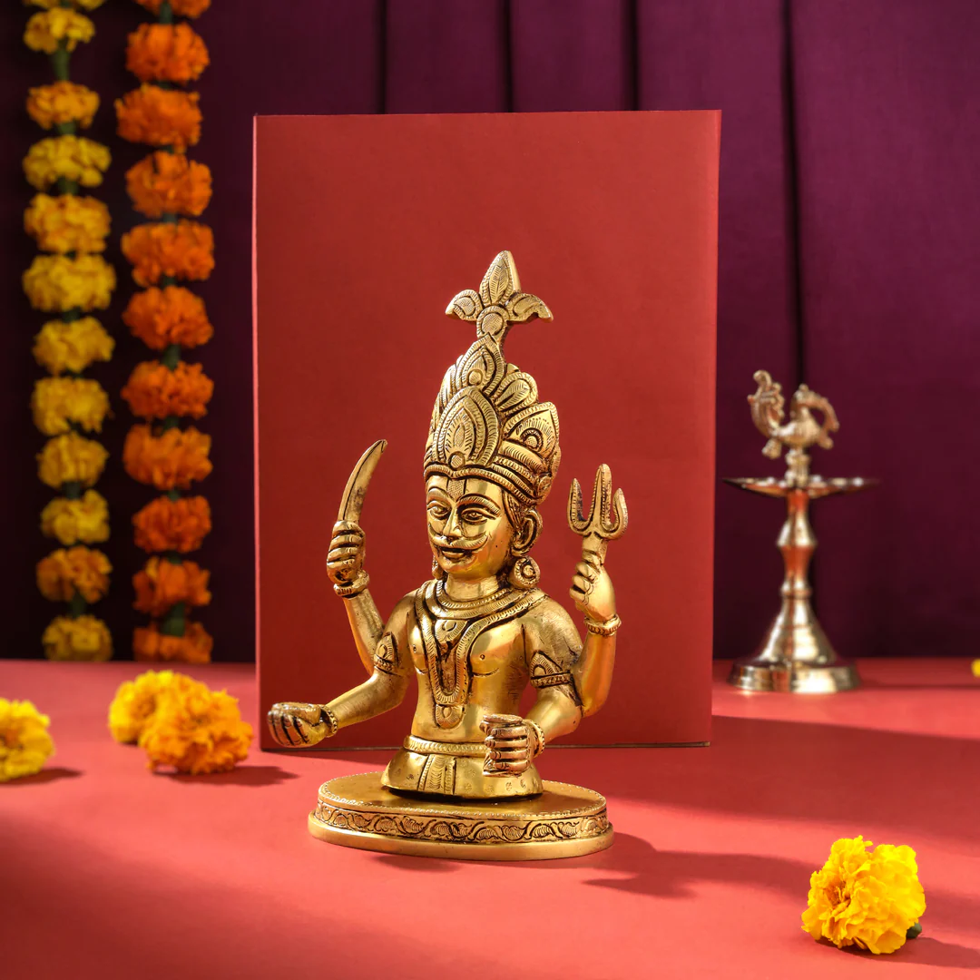 Brass Nakoda Bhairav Idol (9 Inch) - Image 4