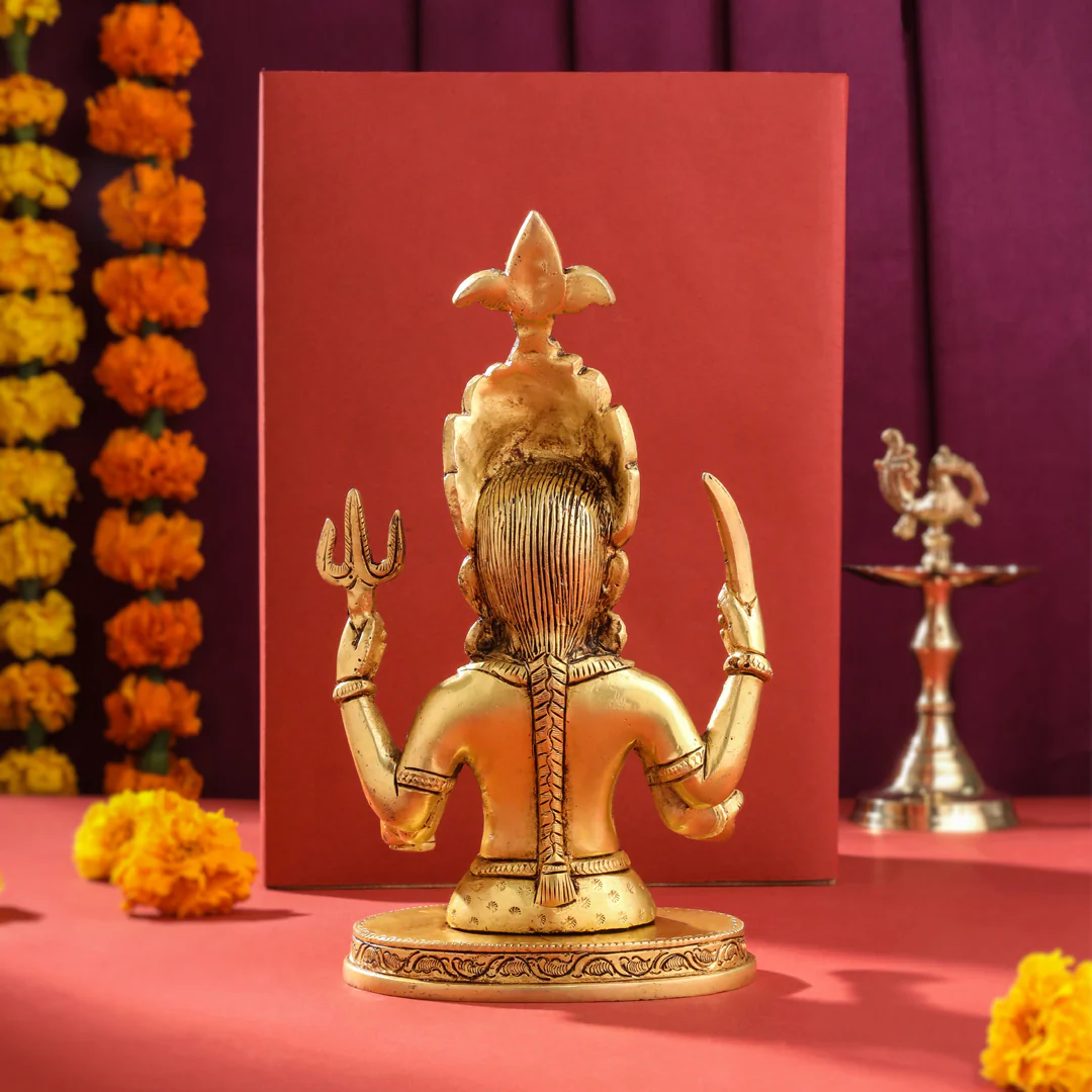 Brass Nakoda Bhairav Idol (9 Inch) - Image 6