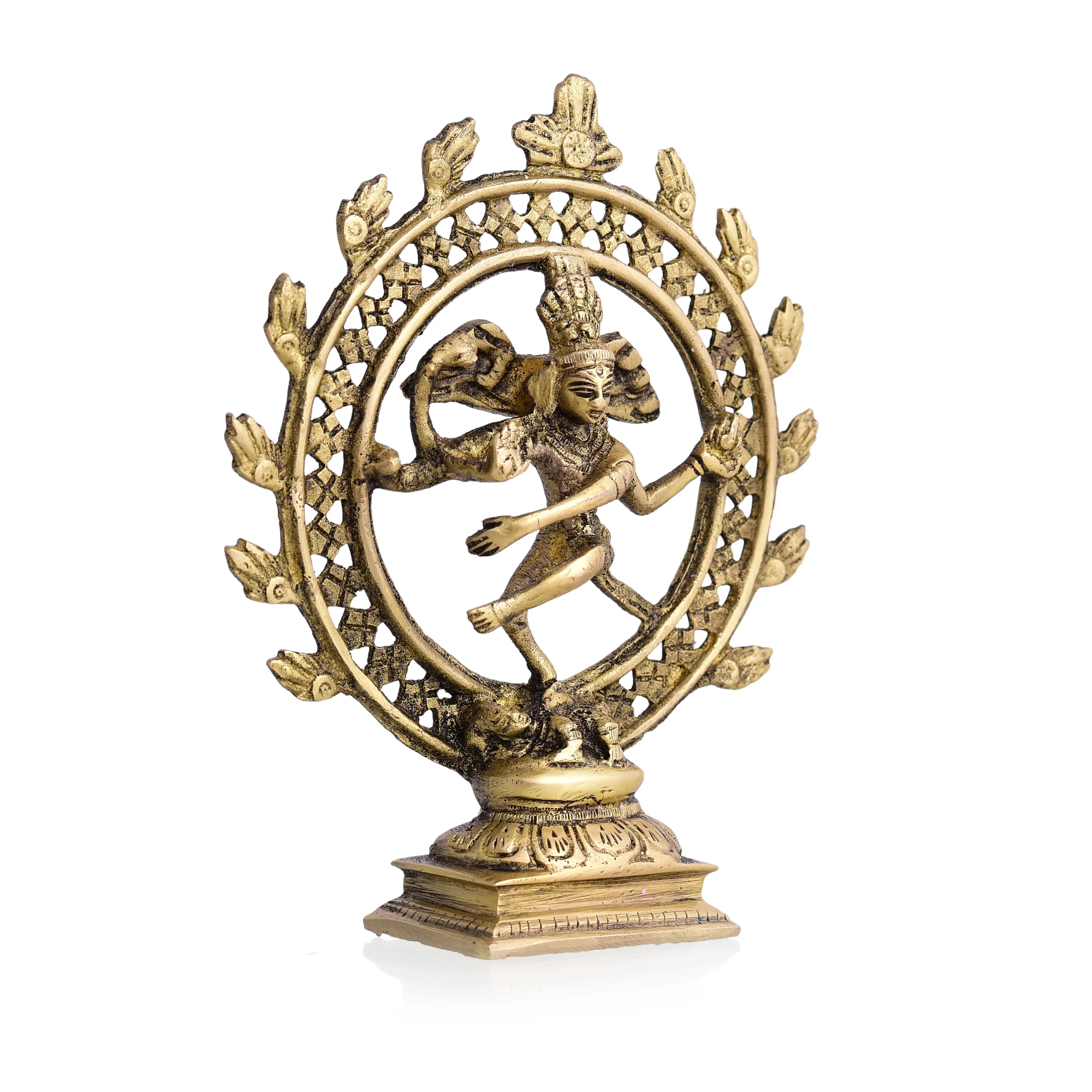 Brass Nataraja Dancing Shiva (6 Inch) - Image 3