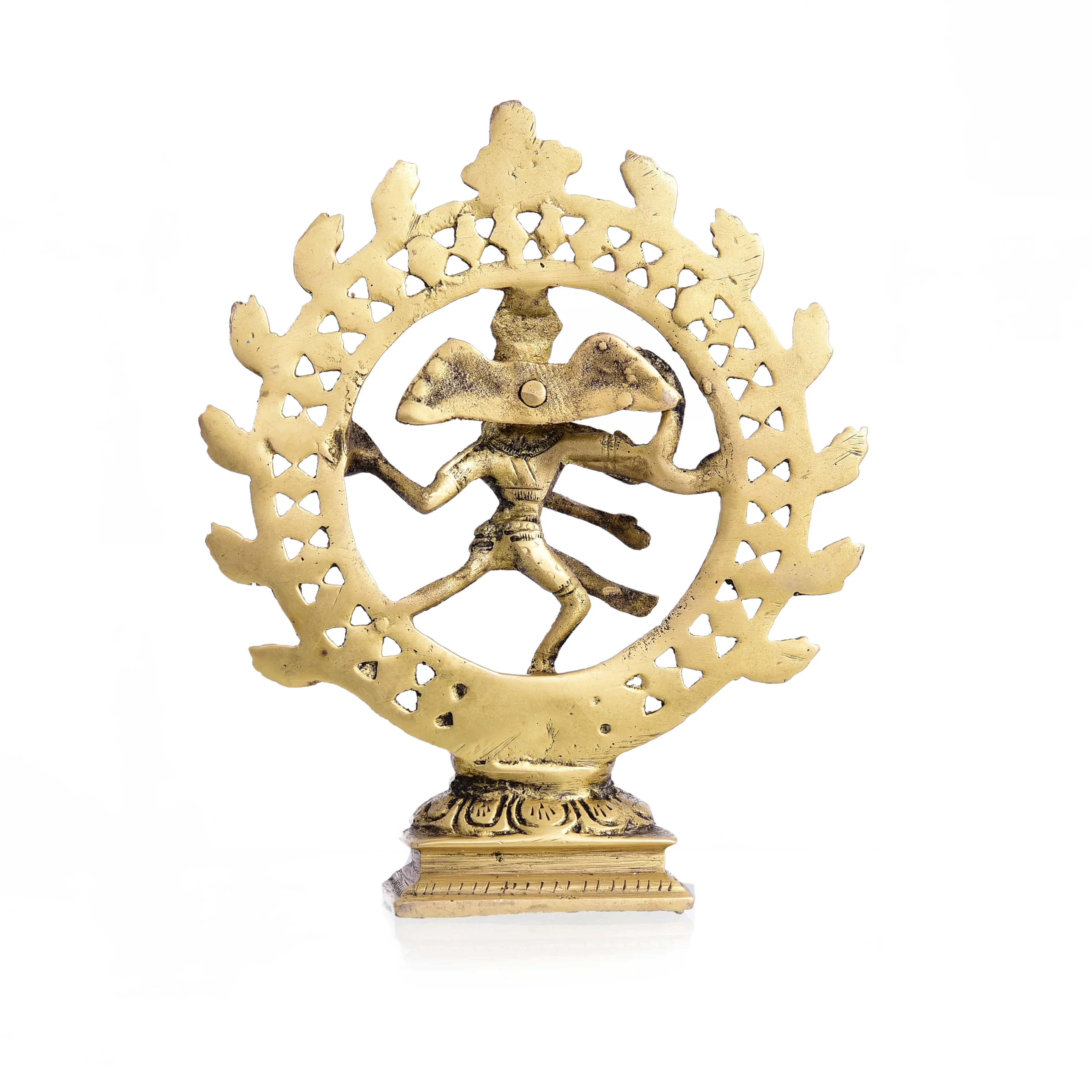 Brass Nataraja Dancing Shiva (6 Inch) - Image 5