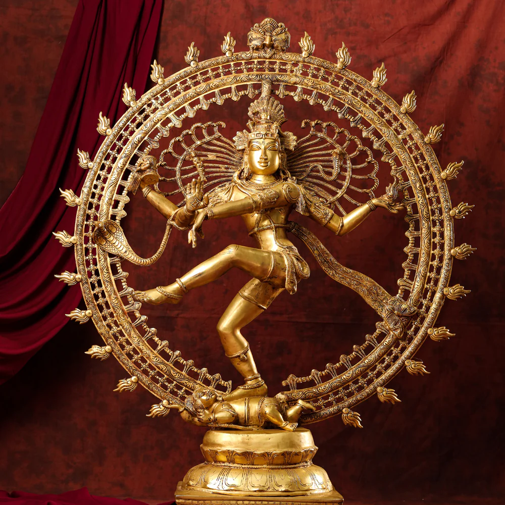 Brass Nataraja Dancing Shiva Statue (47 Inch) - Image 2
