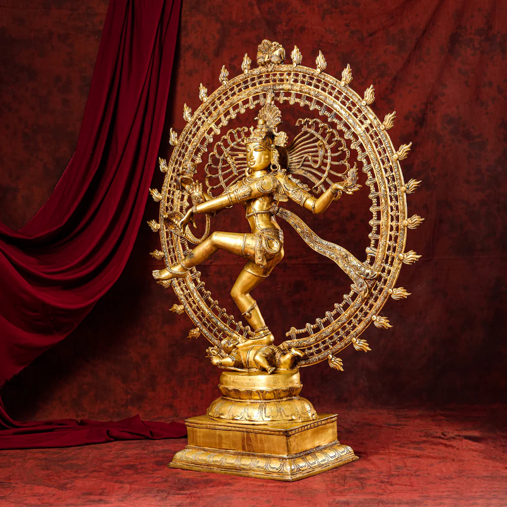 Brass Nataraja Dancing Shiva Statue (47 Inch) - Image 3