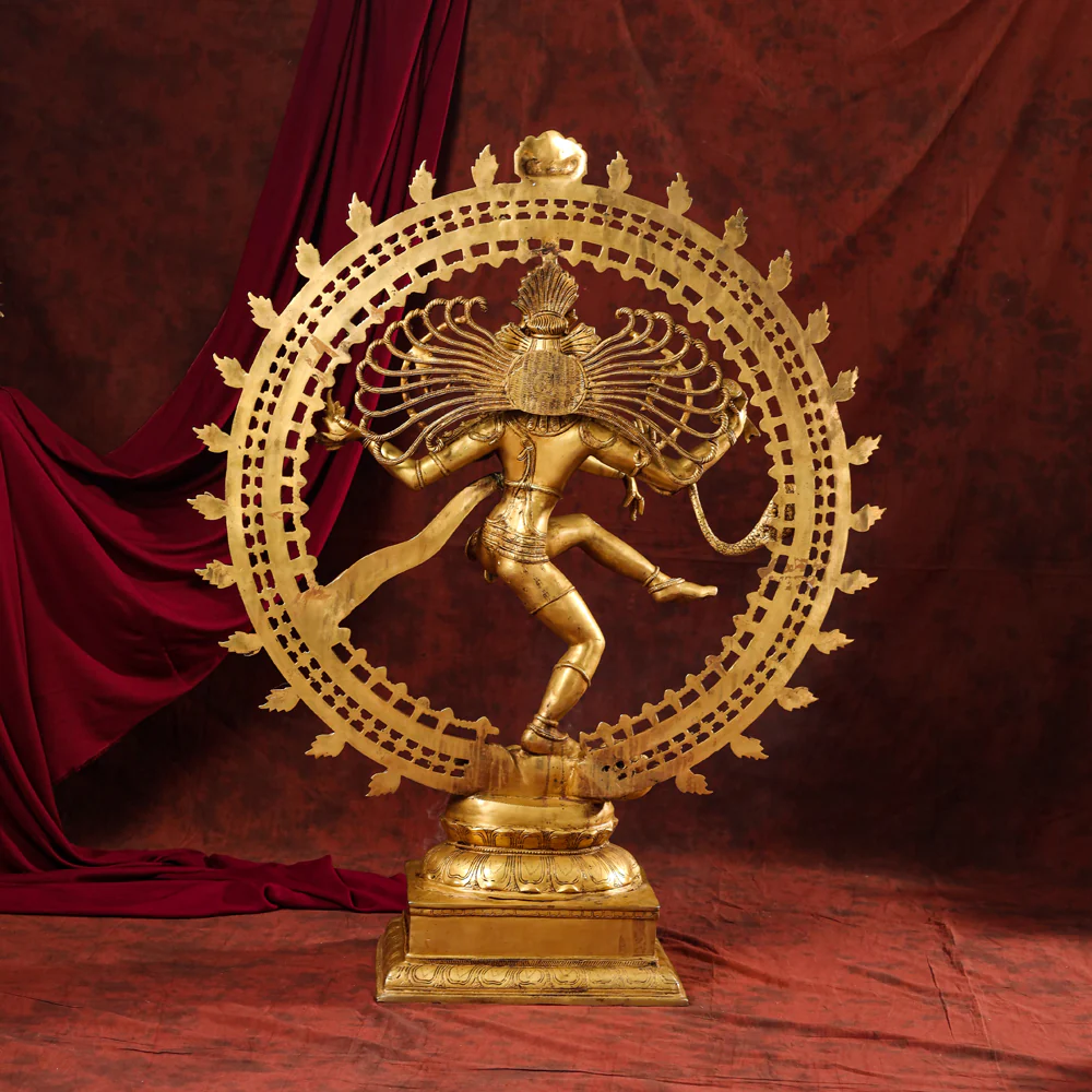 Brass Nataraja Dancing Shiva Statue (47 Inch) - Image 4