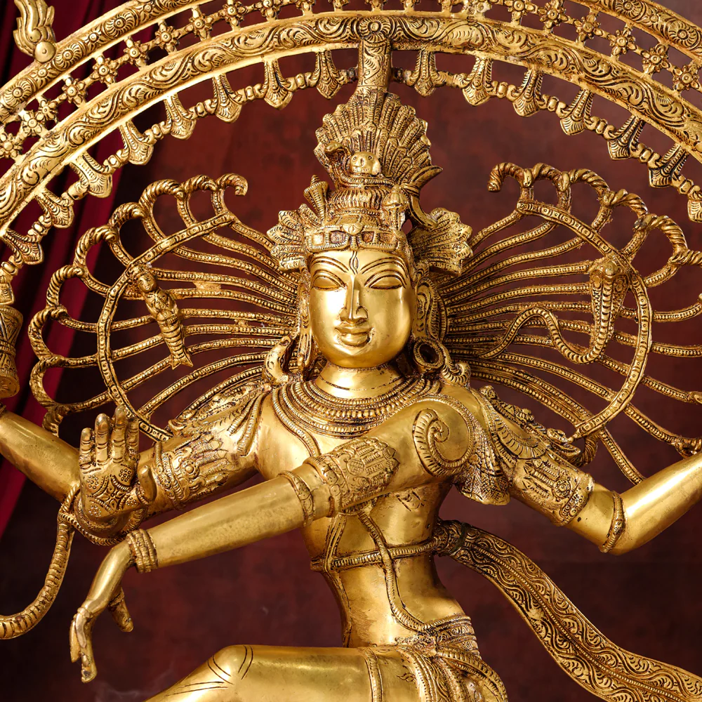 Brass Nataraja Dancing Shiva Statue (47 Inch) - Image 5