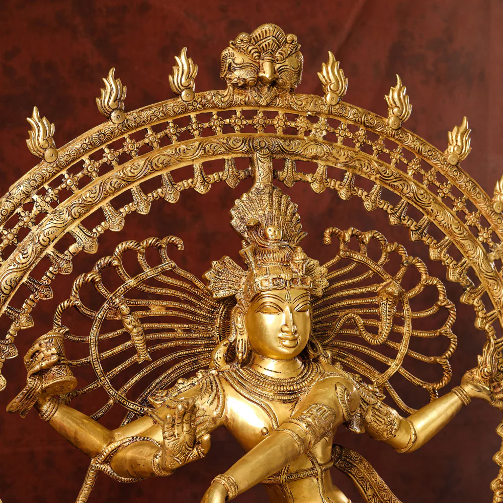 Brass Nataraja Dancing Shiva Statue (47 Inch) - Image 6