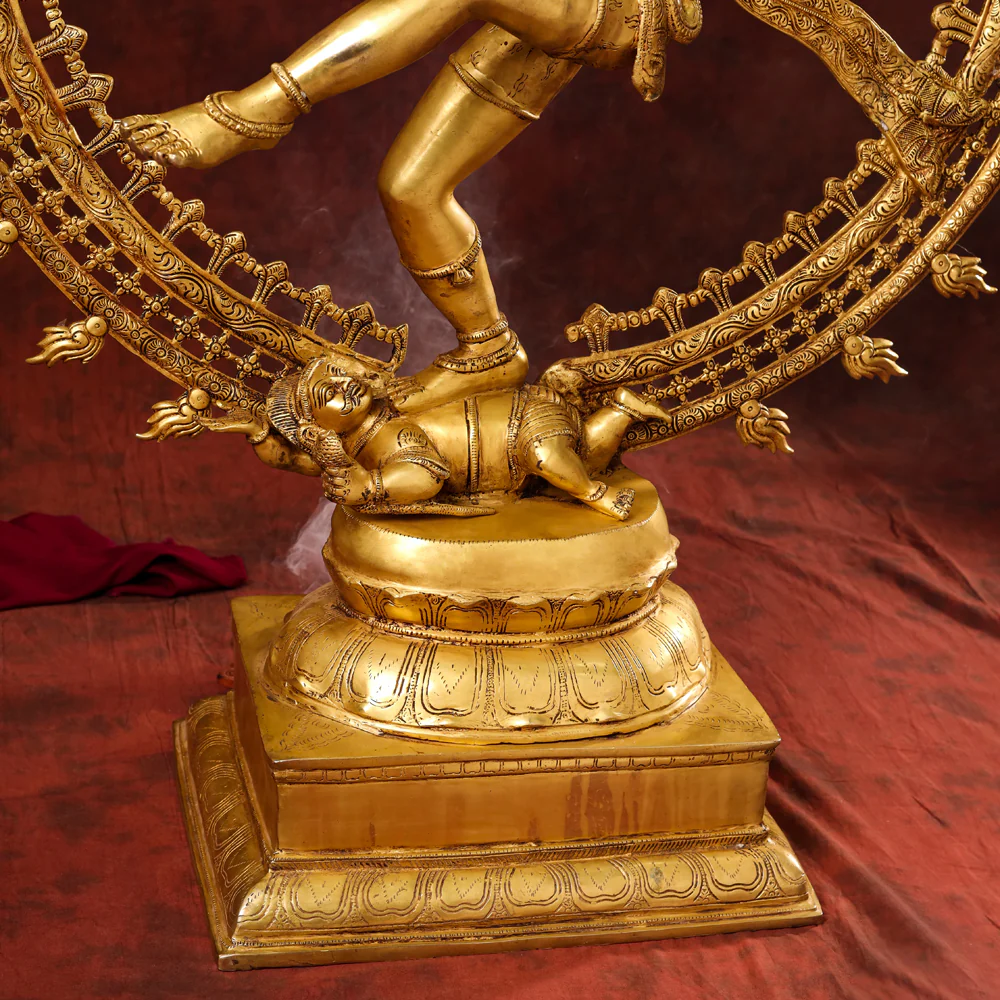 Brass Nataraja Dancing Shiva Statue (47 Inch) - Image 8