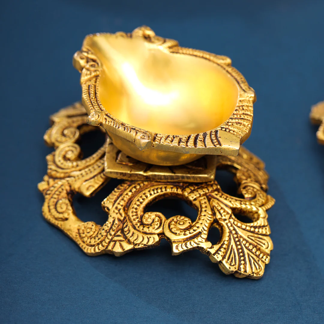 Brass Oil Diya Pair (2.5 Inch) - Image 6