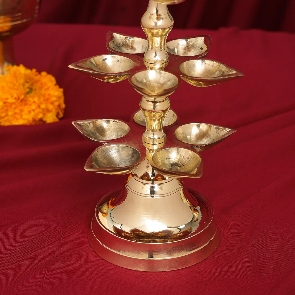 Brass Peacock Five Tier Lamp (15 Inch) - Image 2