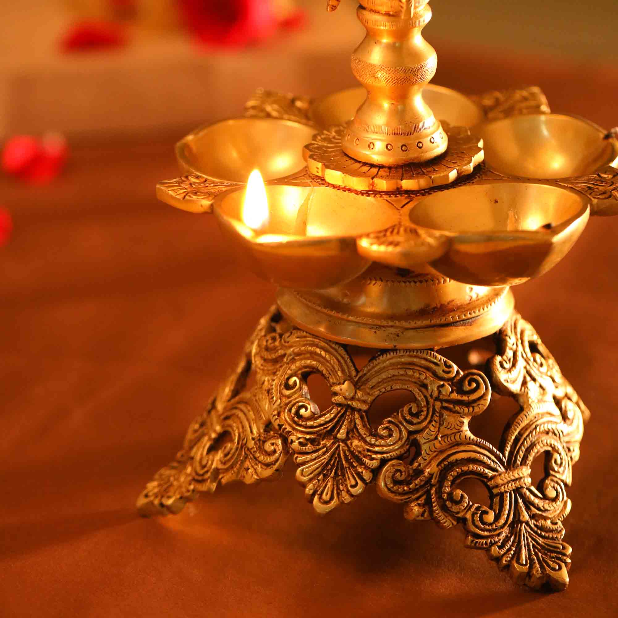 Brass Peacock Long Lamp (34 Inch) - Image 4