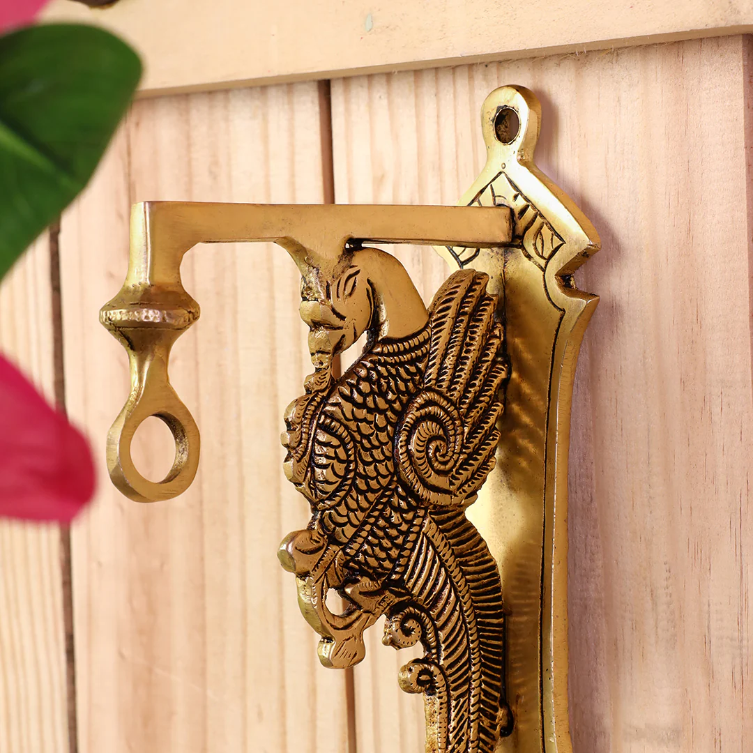 Brass Peacock Wall Mount Bracket - Image 4