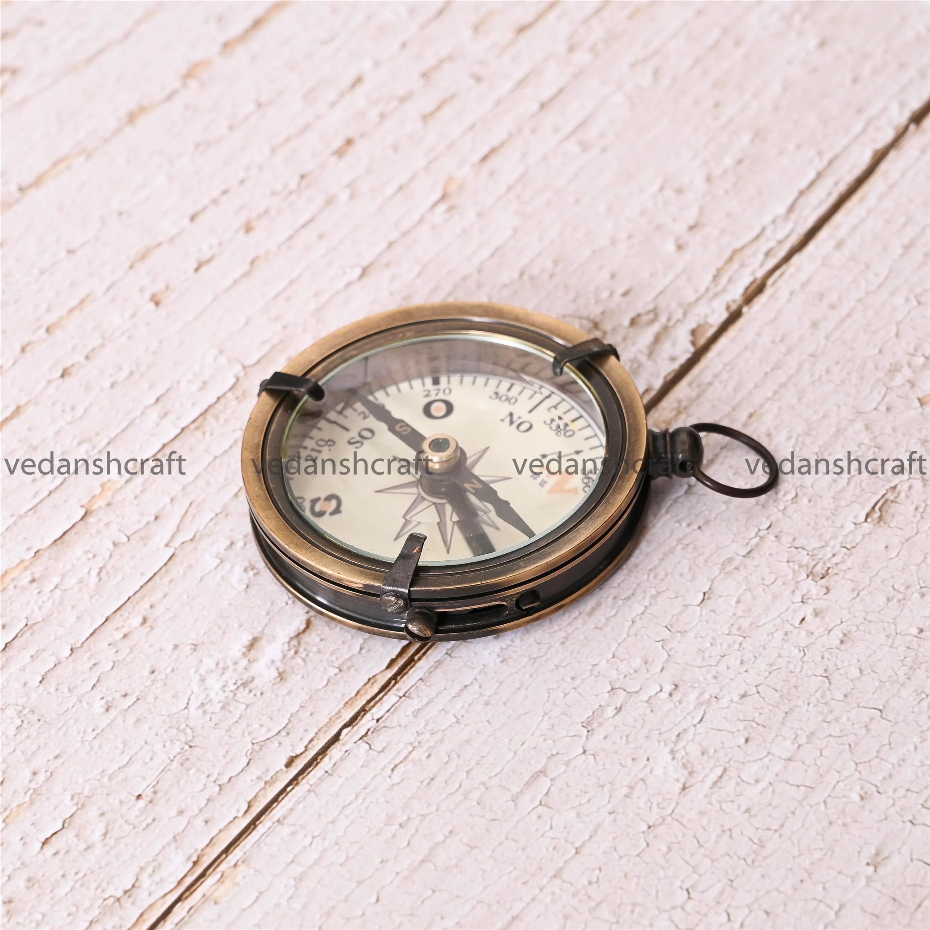 Brass Pocket Compass Antique (3.2 Inch) - Image 3