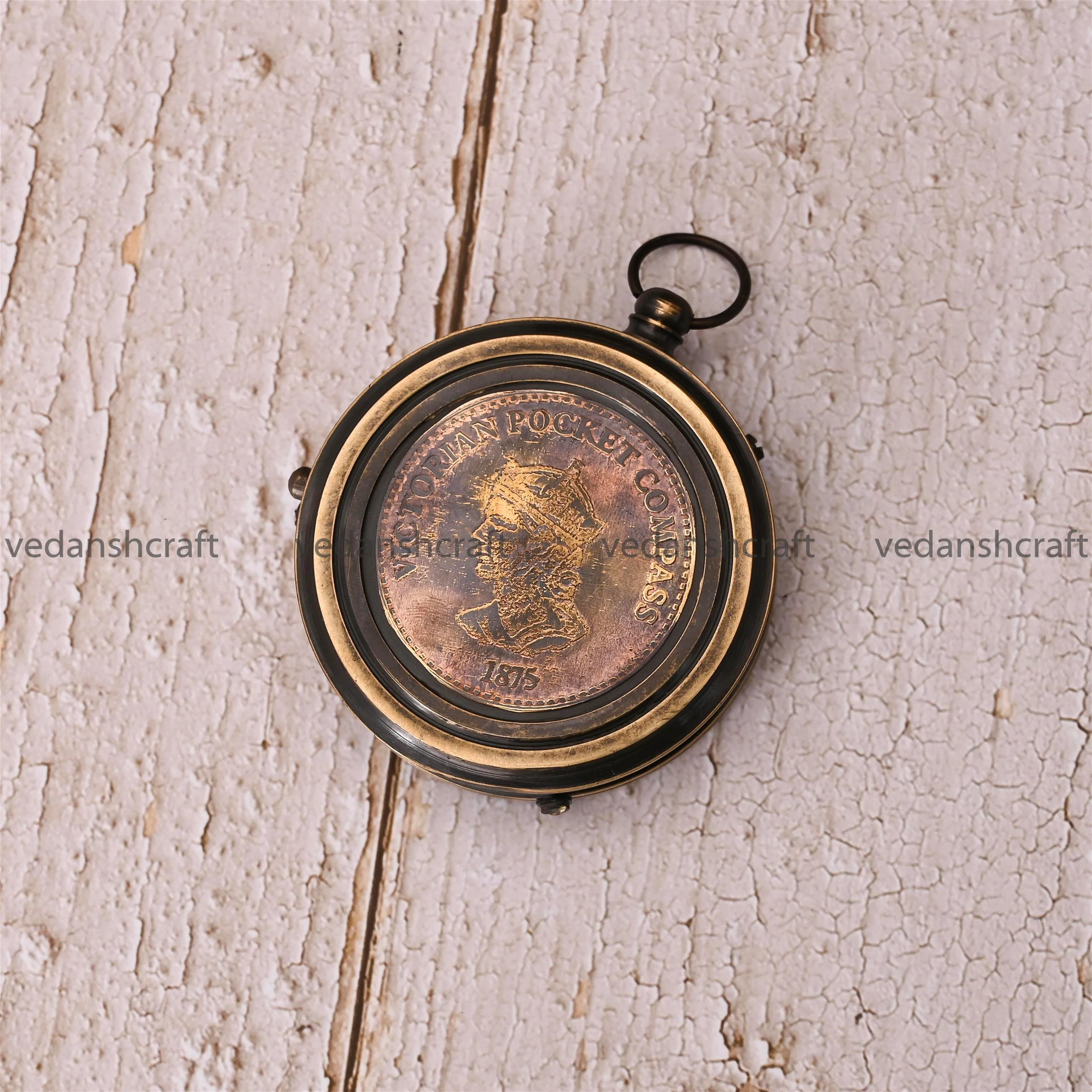 Brass Pocket Compass Antique (3.2 Inch) - Image 4