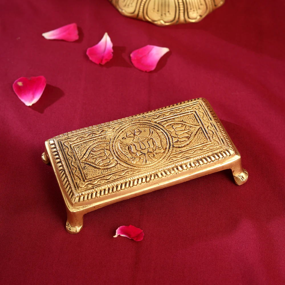 Brass Pooja Chowki (4.5 Inch) - Image 5